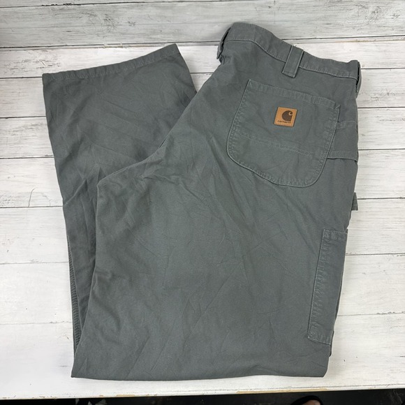 Carhartt B151 FAT Relaxed Fit Pants canvas Mens 42x32 Gray (measures 43x31.25) - Picture 1 of 14